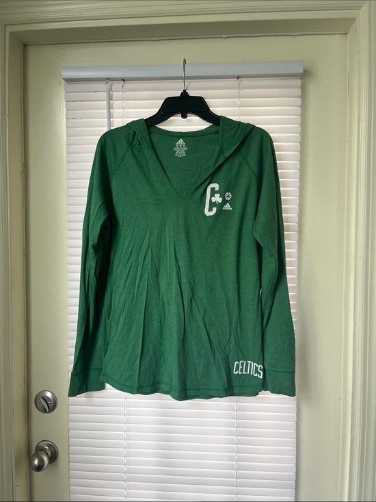 adidas Tops - adidas Green Celtics V-Neck Hoodie Top
